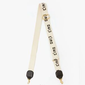 Clare V. Black and Cream ciao adjustable crossbody Strap NWT retail $105